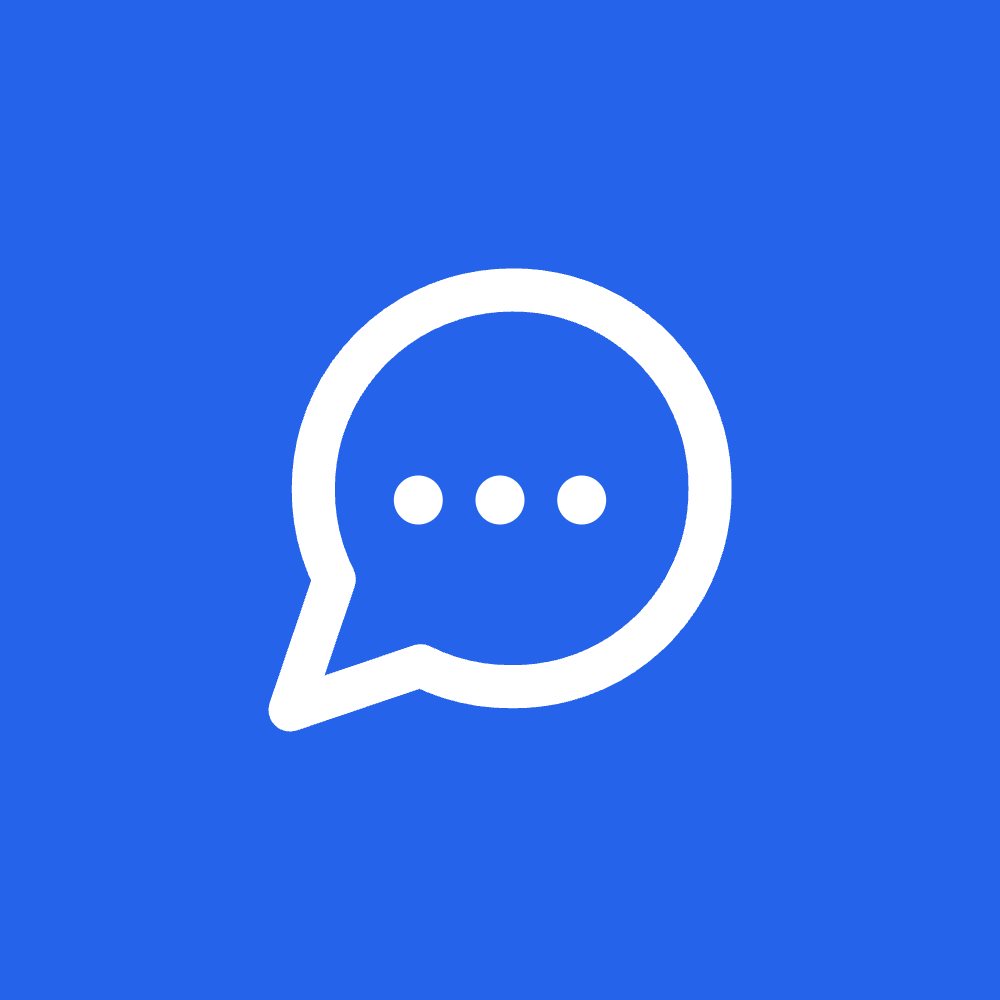 Ícone SeuChat — Azul sólido